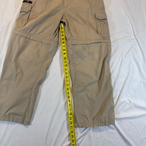 BC Clothes Convertible Adventure Pants XL Tan Un Zip Stretch Waist - Picture 11 of 12